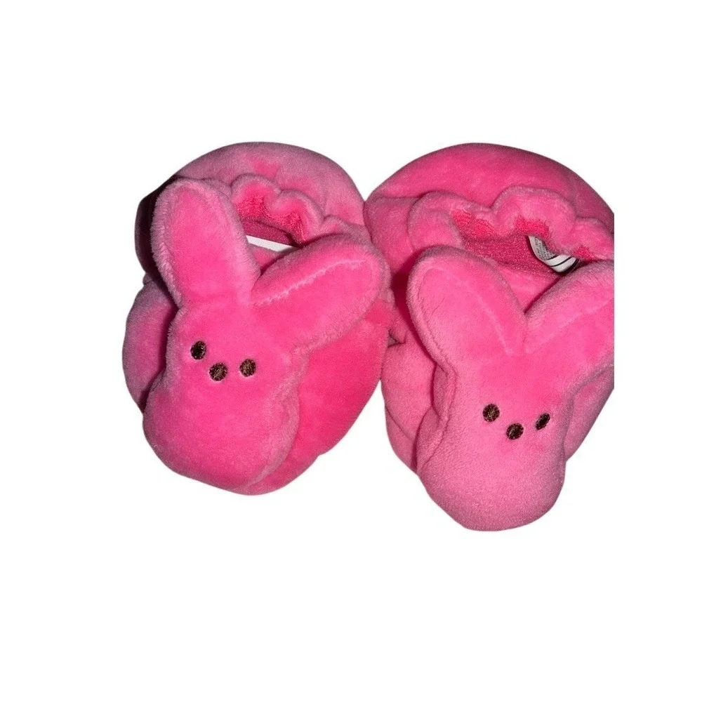 Peeps Peepin' Cute Baby 3-Piece Set Pink Bunny‎ Ears Hat Bib Slippers